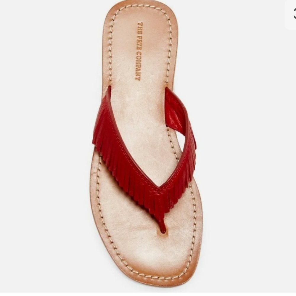 FRYE Perry Fringe Thong Sandal new in box!